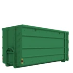 Grön 40m3 Allroundcontainer med optimerad design för avfallshantering.