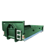 Grön 12m³ Schaktflak med öppning och bärhandtag.