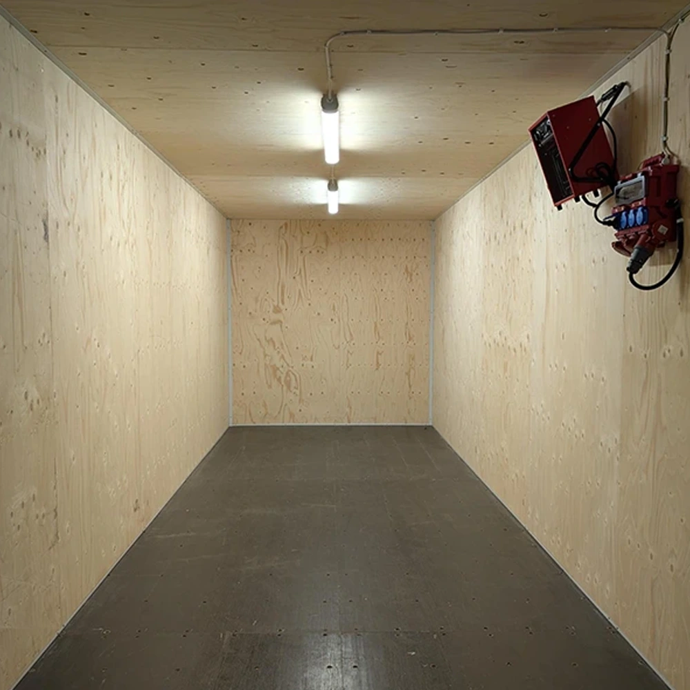 Isolerad förrådscontainer med RAL-kulör